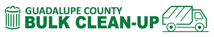 recycle symbol and title that reads Guadalupe County Bulk Cleanup event